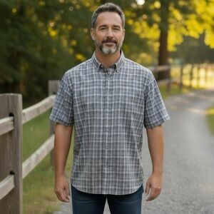 New 5.11 Tactical CCW Concealed Carry Covert Shirt XL Gray Plaid RapiDraw Snaps